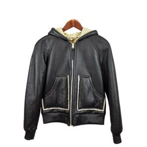 coach shearling hoodie